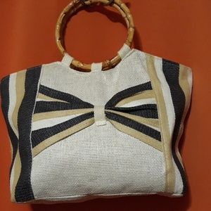 Clearance! Tote with bamboo handles